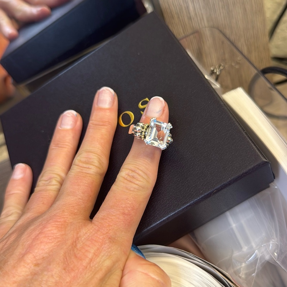 Lagos White Topaz Fluted Ring